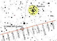 Comet Lulin Trailed